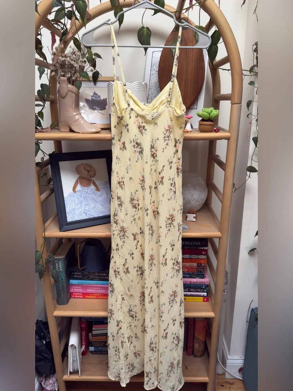Abercrombie & Fitch Yellow Floral Maxi Slip Dress size XS